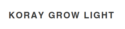Koray Grow Light Logo