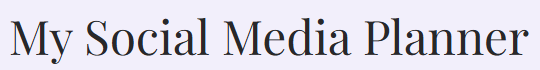 My Social Media Planner Logo